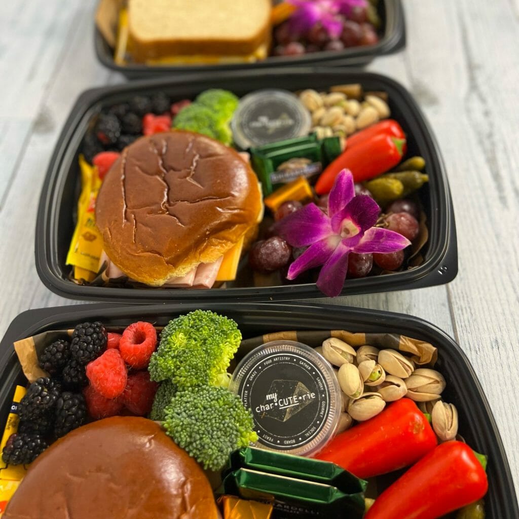 DIY charcuterie board inspired wfh lunch box idea