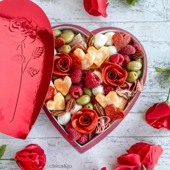 heart shaped charcuterie board