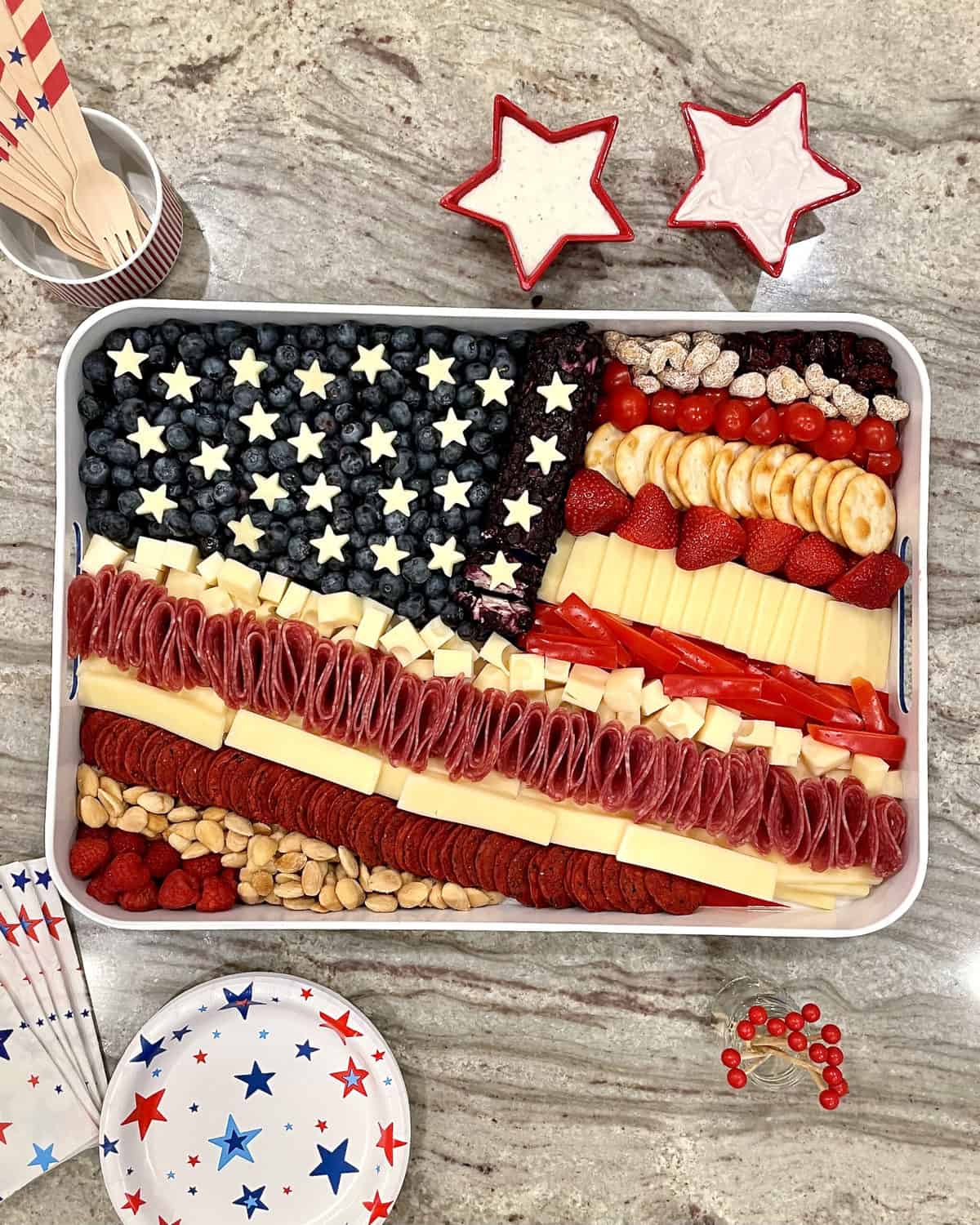 4th Of July Red White And Blue Charcuterie Boards 7622