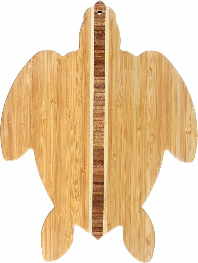 bamboo charcuterie board: turtle