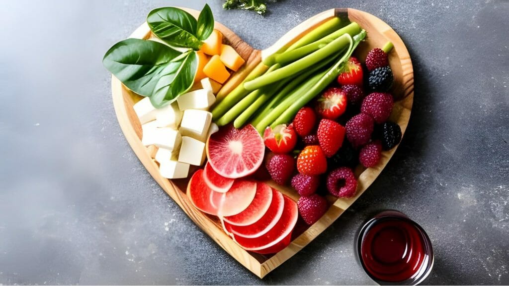 heart shaped charcuterie board