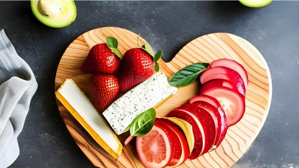 heart shaped charcuterie board