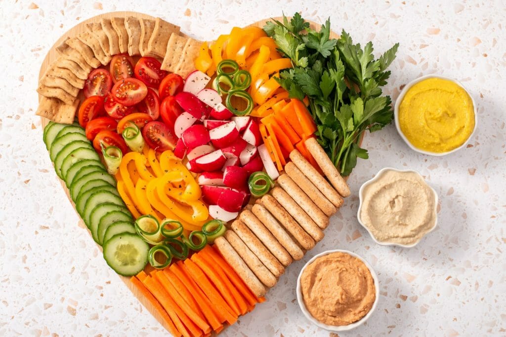 heart shaped charcuterie board