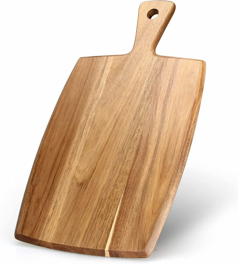 Presence Acacia Wood Cutting Board With Gripper Handle
