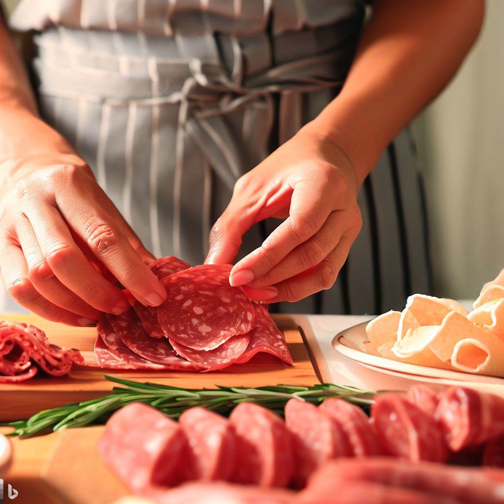 How To Fold Meat For Charcuterie Board