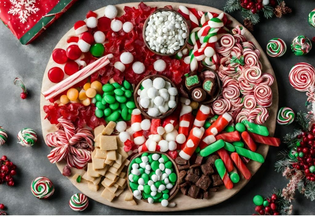 christmas candy charcuterie board