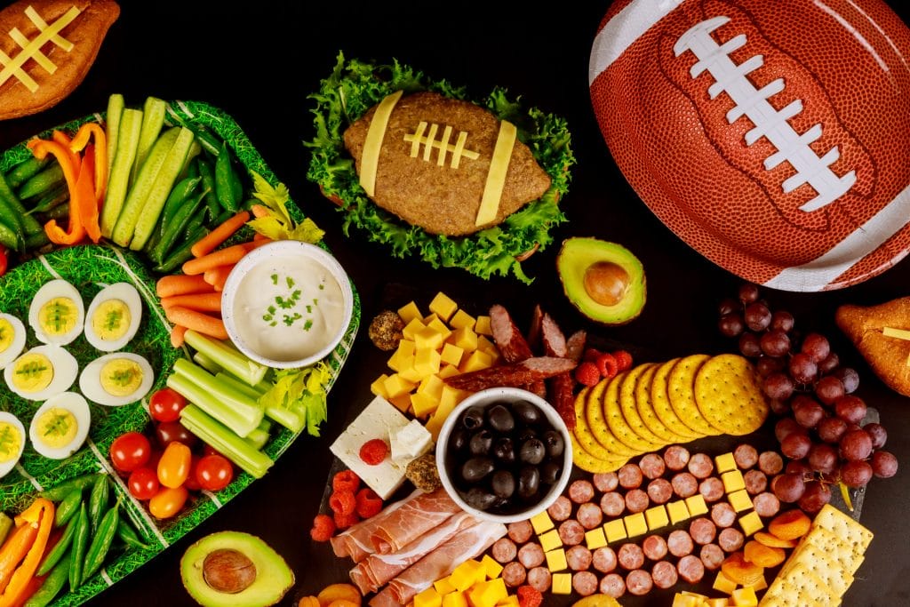 football charcuterie board