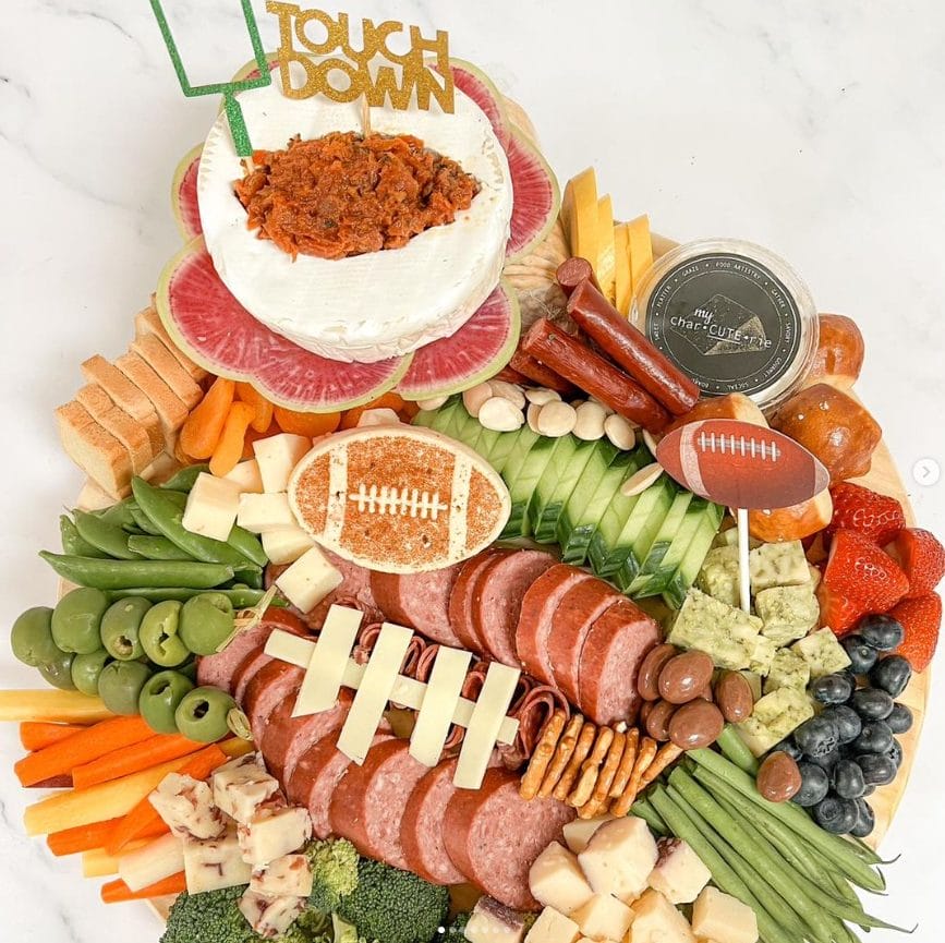 football charcuterie board