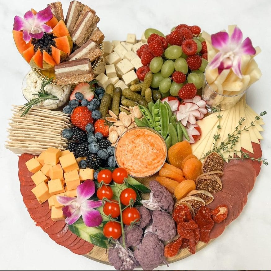 fruit and vegetable charcuterie board