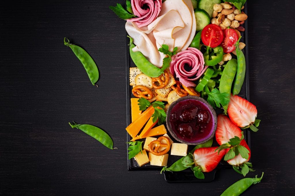 fruit and vegetable charcuterie board